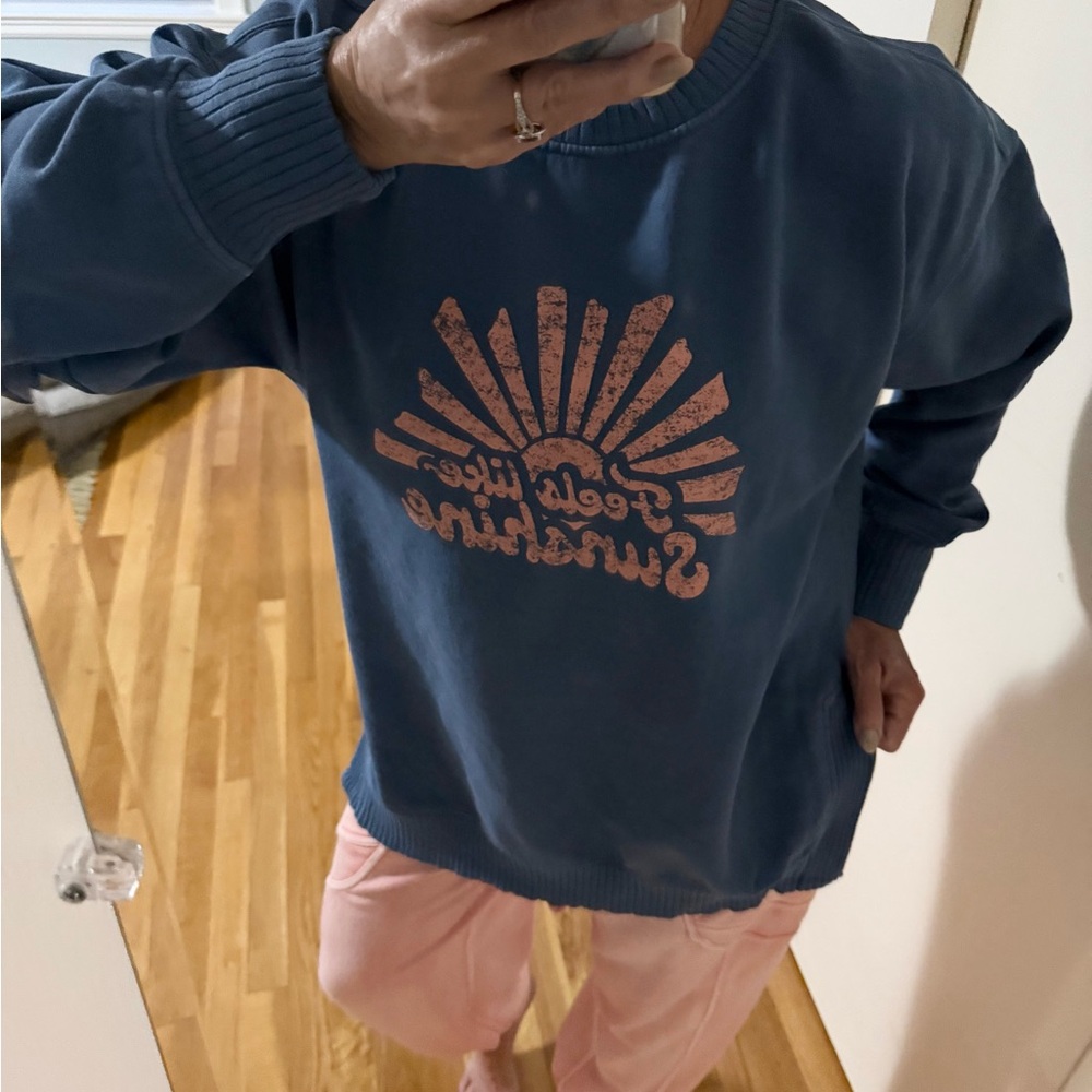 C&C California Blue Sweatshirt with Pink Graphic